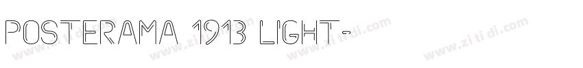 Posterama 1913 Light字体转换